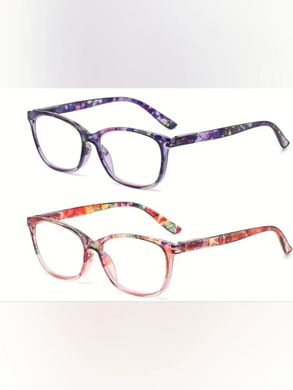 Set Of 2 Reading Glasses Purple Set Available In Strength 1.5, 3.0 Or 4.0